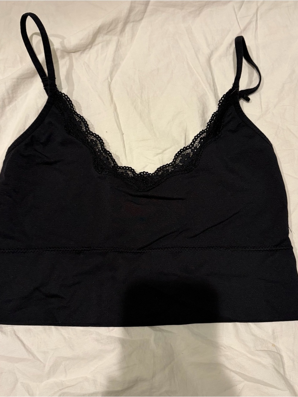 Abound Black Lace-Trim Bralette